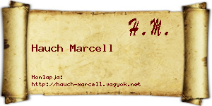 Hauch Marcell névjegykártya